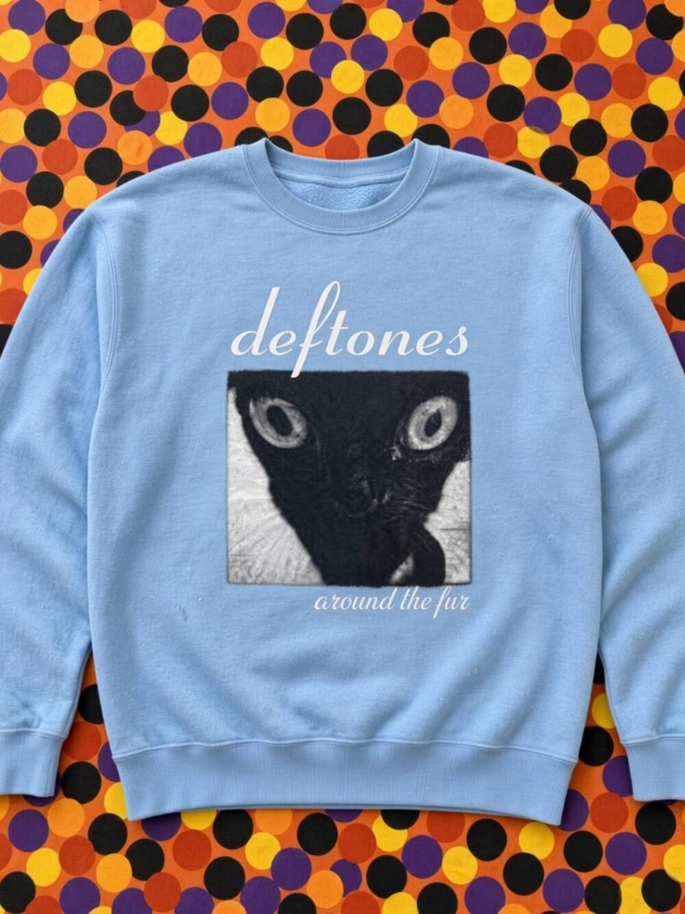 Deftones Around The Fur Cat Album Cover Graphic Sweatshirt Gildan Heavy Blend